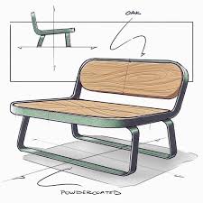 Molded Ply Chair With A Puzzle Piece Ottoman Sketched On An Ipad Pro With Procreate Metal And Wood Chairs Furniture Design Sketches Wood Chair Design