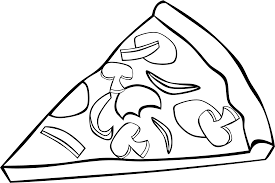 Fast Food Snack Pizza Pepperoni Mushroom Food Coloring Pages Pizza Coloring Page Food Clipart