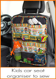 Car Seat Organizer Free Sewing Pattern Sew Modern Bags Car Seat Organizer Sewing For Kids Car Seats