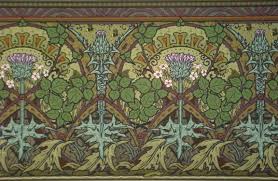Thistle Berry Frieze Art Nouveau Wallpaper Craftsman Wallpaper Art And Craft Design