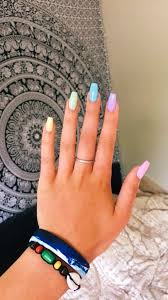 Pastel rainbow is the manicure of summer. 61 Nails Design Ideas Rainbow Color In Summer 2019 50 Elroystores Com Summer Acrylic Nails Pretty Acrylic Nails Short Acrylic Nails