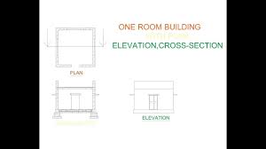 See more ideas about how to plan, architecture, architectural section. Drawing Of Plan Cross Section Elevation Of One Room Building In Autocad Easy Way In Hindi Urdu Youtube