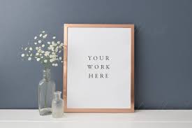 Dark Wall Copper Frame Mockup 8x10 Ad Spon White Leave Prints Artwork Frame Mockup Free Frame Mockups Mockup Free Psd