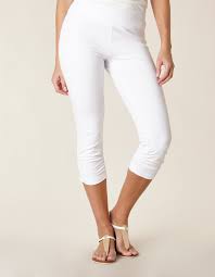 Find leggings, athletic tops, tees, shoes & more. White Ruched Capri Legging Cleo