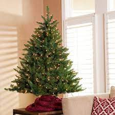 Classic Tabletop Pre Lit Christmas Tree 4 5 Ft Multi Small Christmas Trees Decorated Christmas Tree On Table Christmas Tree Table Decorations