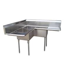 corner type three compartment sink w