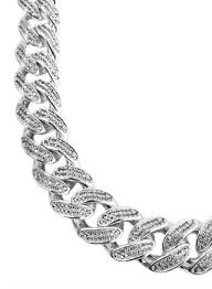 The cuban necklace chain in solid gold is a 14k solid gold 7mm cuban chain. Parity Cuban Necklace With Diamonds Up To 72 Off