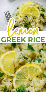 Greek Lemon Rice Recipe Greek Lemon Rice Rice Side Dishes Greek Rice
