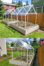 How To Build A Cheap Raised Garden Bed With Protective Rain Cover Cheap Raised Garden Beds Garden Beds Raised Garden