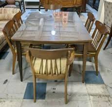 The furniture in the raw mid century modern dining table features a solid top and linear proportions in solid wood make this table ideal for a wonderful dining experience. Dining Table Dining Furniture Sets With 8 Items In Set For Sale In Stock Ebay