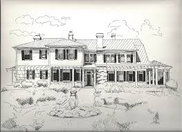 The Use Of Simple Cross Hatching And Shading In The Windows Allows The House To Become A True Form And Have Charac Architecture Drawing Cross Hatching Drawings