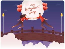 Deux couples, pierre et aimée, et eric et pénélope, partagent tous les quatre plusieurs années d'amitié sans nuage. Jeune Couple Se Deplacent Vers Tout En Volant L Un A L Autre A L Occasion De La Joyeuse Saint Valentin Vecteur Premium