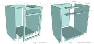 I built these diy cabinets frameless, with full overlay doors to avoid having to use anything except plywood to build them. How To Build Base Cabinets Houseful Of Handmade