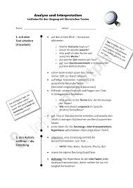 Analyse Und Interpretation Leitfaden Fur Alle Literarischen Texte Kurzgeschichte Gedicht Etc Formulierungshil Literary Text Writing A Term Paper Teaching