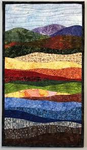 I Am An Abstract Modernist By Preference Even With Landscape Quilts Some Artists Seek Realism I Seek Color A Landscape Art Quilts Landscape Quilt Art Quilts