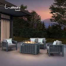 This concrete propane fire pit will add warmth and contemporary style to any outdoor living space. Grey Wicker Patio Furniture Lawn Outside Propane Fire Pit For Sale With Sectional Rattan Sofa Dallas China Outdoor Fireplace Outdoor Fire Pit Made In China Com