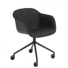 Modern & contemporary chairs available as fast delivery in the uk. Fiber Armchair Swivel Base With Castors Upholstered By Muuto