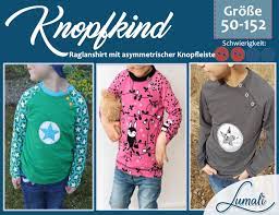 Sofort als pdf gratis runterladen und loslegen! Ebook Knopfkind Shirt Raglanshirt Mit Knopfleiste Lumali Gluckpunkt