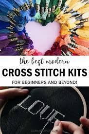 Cross stitch kit from dimensions featuring a scenic country farming town, covered in soft winter snow! Best Modern Cross Stitch Kits Sarah Maker