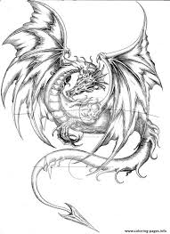 Print Adults Difficult Animals Dragons Printable Free Coloring Pages Dragon Coloring Page Dragon Tattoo Drawing Realistic Dragon