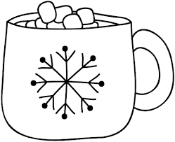 Hot Cocoa Doodle Template 001 Hot Chocolate Art Hot Chocolate Printable Hot Cocoa Red hot cocoa cup with heart marshmallow digital graphic clipart. hot cocoa doodle template 001 hot