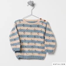 Yarn used:these are affiliate links to help me earn a this is a free pattern for a crochet christmas baby sweater. Sweater Baby Spring Summer Models Patterns Katia Com