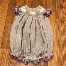 Smocked Lamb Bubble By Stellybelly Nwot