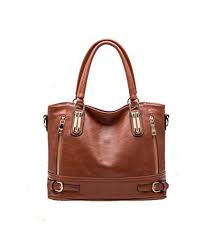 Cczimo Women S Large Capacity Leather Zipper Shoulder Satchel Handbag Tote Bag Shoulder Bag Women Women Handbags Leather Handbags