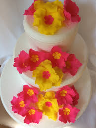 Before you go throwing handfuls of flowers onto your food, there are a few things to note: Luau Flower Cake Topper 15pcs Hawaiian Wedding Cake Topper Etsy