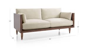 Sherwood Exposed Wood Frame Loveseat Reviews Crate And Barrel Sofa Wood Frame Wood Sofa Sofa Frame