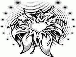 A flower of blue color: Free Coloring Pages Of Hearts And Flowers Best Coloring Page Site Coloring Library