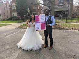 Everything you need to know about planning and attending a wedding during covid. Big Day Small Plans Detroit Couple Gets Creative For Wedding Downsized By Covid 19 Michigan Radio