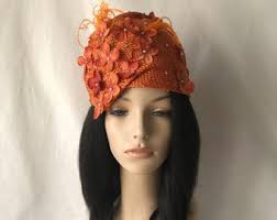 Rusty Orange Fascinator