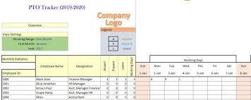 Pto Tracker Excel Looking For Employees Project Management Templates Employee Management