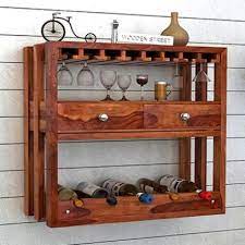 Eyeglass spectacle holder wooden display stand home office desk decor. Wine Rack Upto 55 Off Buy Wine Glass Holder Online Wooden Street