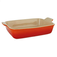Not only does the stoneware lid lock in moisture and heat while baking, but makes it easy to carry dishes to potlucks and picnics, or for storing leftovers. Le Creuset Deeprectangulardish19volcanic Stuart Westmoreland