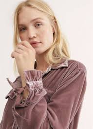 NEW FREE PEOPLE BELLA DONNA DUSTER VELVET MAXI COAT SIZE XS PURPLE Z164-2