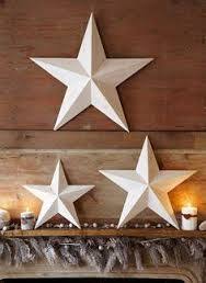Set Of 3 Large Metal Tin Barn Star Wall By Thelittleyellowbarn 47 00 Scandinavian Christmas Decorations Christmas Star Decorations Christmas Decorations