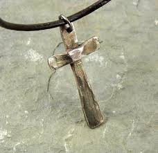 Christian Silver Cross Necklace Handmade Jewelry Lightly Etsy Christian Cross Cross Necklace Silver Mens Cross Necklace