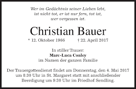 Christian bauer is a german company located in welzheim, specialising in the production of wedding rings for the premium market sector. Traueranzeigen Von Christian Bauer Trauer Merkur De