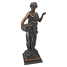 Goddess Of Nature Cast Bronze Garden Statue In 2020 Garden Statues Statue Nature Goddess