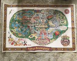 Tickets for a specific date have to be purchased in advance, and the opening hours are shortened. Tokyo Disneyland Large Wall Park Souvenir Map Guide Poster Disney Vintage 1980s Ebay