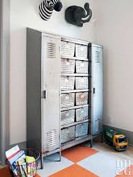 Use Old School Lockers As Storage Units In Your Kid S Bedroom This Makeshift Dresser Is Great F Storage Kids Room Bedroom Organization Storage Bedroom Storage