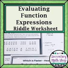 Evaluating Functions Practice Riddle Worksheet Algebra Resources Middle School Math Resources Order Of Operations