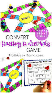 Free Convert Fractions To Decimals Game Grades 4 6 Decimal Games Fractions Converting Fractions