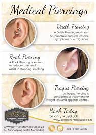 Medical Piercings Permanent Makeup By Gwendoline Ear Piercings Chart Migraine Piercing Earings Piercings