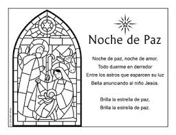 Spanish Christmas Carol Noche De Paz Silent Night Song Coloring Page Freebie
