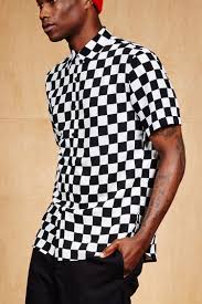 Black And White Checkered Shirt Outfit Men Reason Checkered Print Shirt Checkered Shirt Outfit Shirt Outfit Men Printed Shirt Outfit