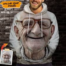 Custom Photo Human Face Pullover Hoodie Shirt N304 888587
