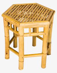 Antique, bamboo, side table, with octagonal shaped rattan top & lower base shelf. Bamboo Side Table Free Transparent Png Download Pngkey